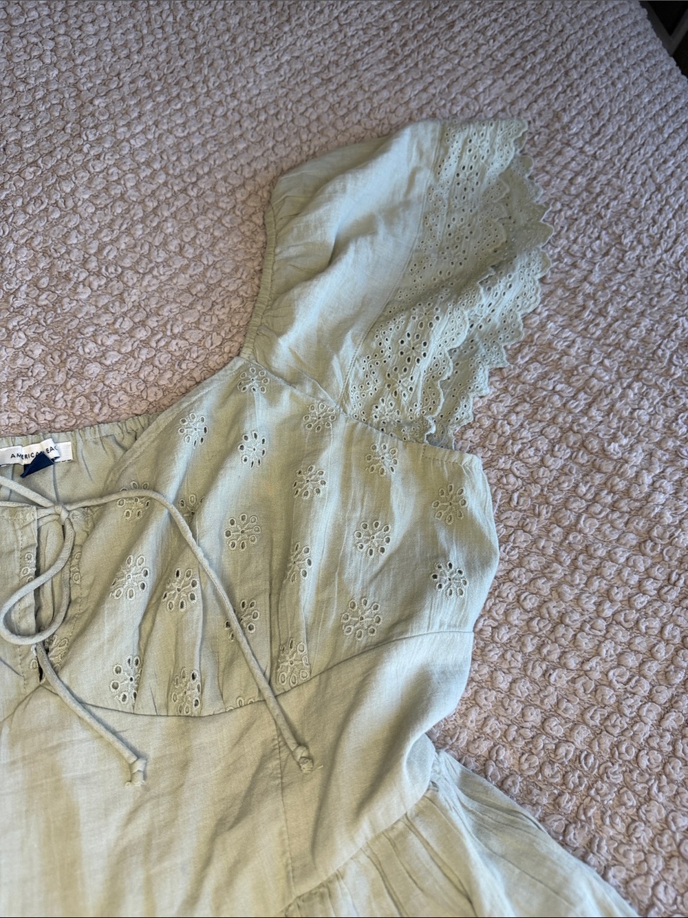Eyelet Ruffle Sundress | American Eagle - Picture 4 of 9